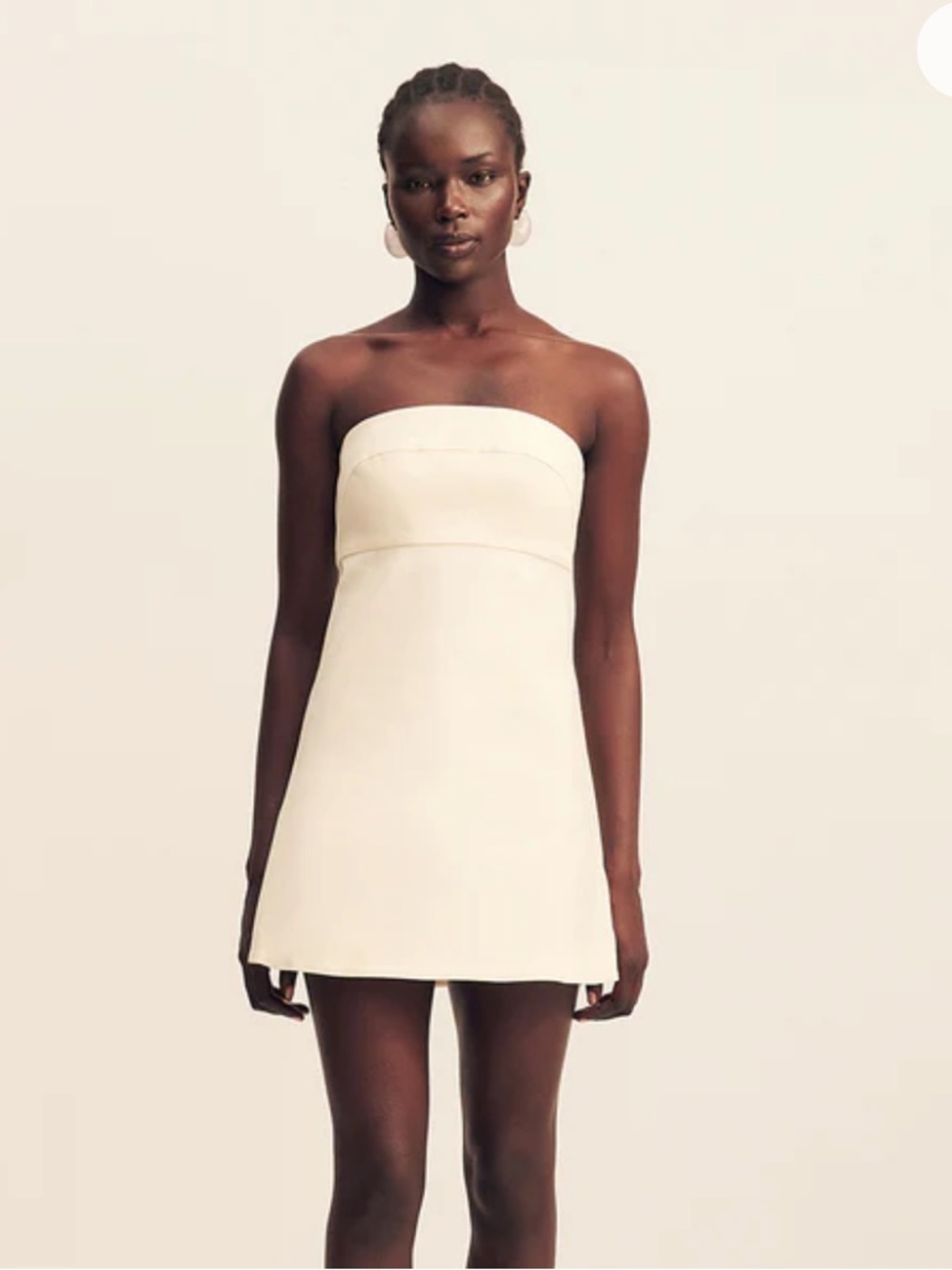 Shona Joy Otis Panelled Strapless Mini Dress in Yuzu